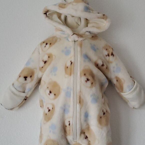 0-3 Months Swaddle Bunting Snow Suit Winter Coat Feet Footed Feetie Hooded - Picture 6 of 16